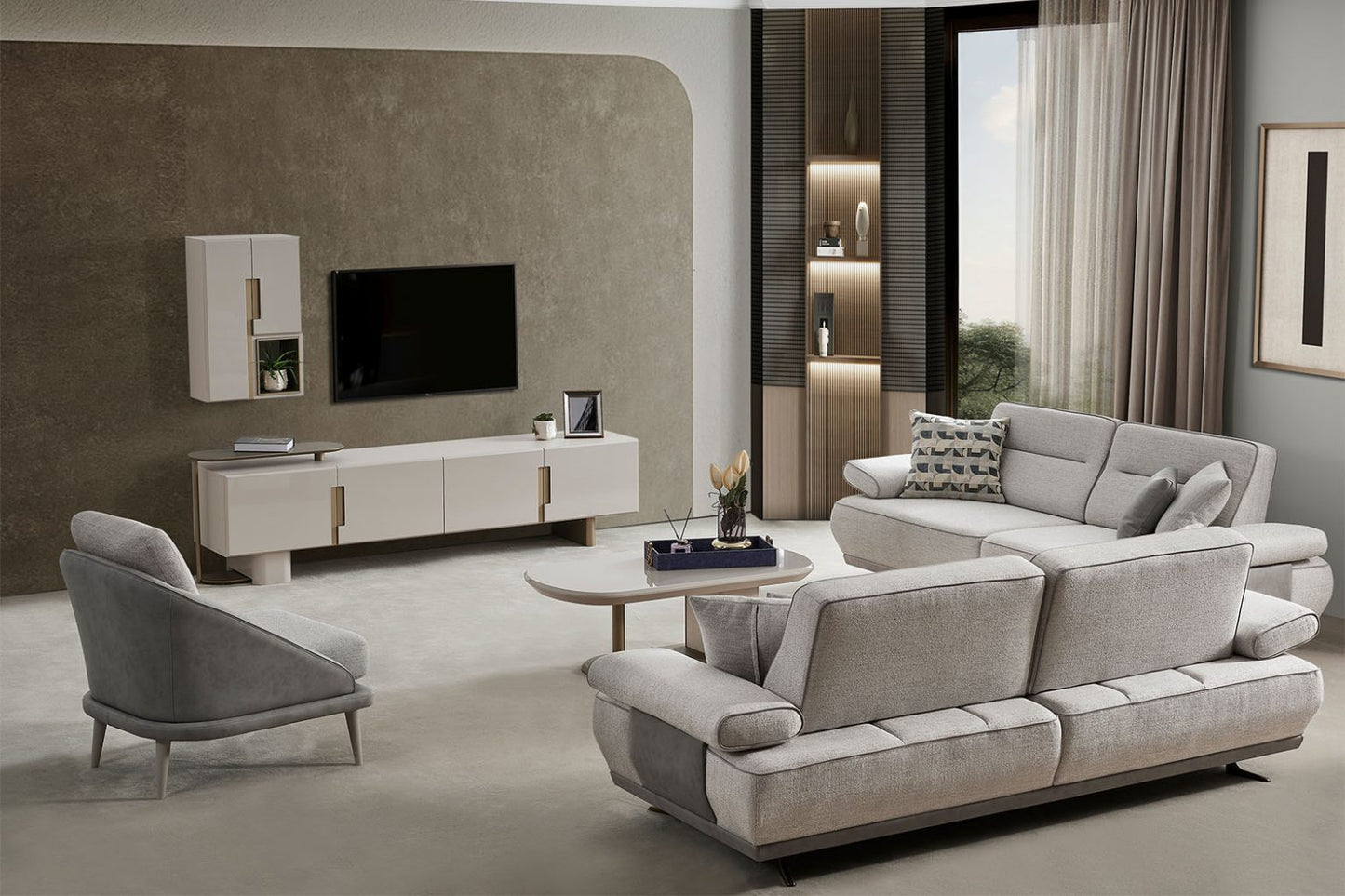 SUENO SOFA SET 3+3+1