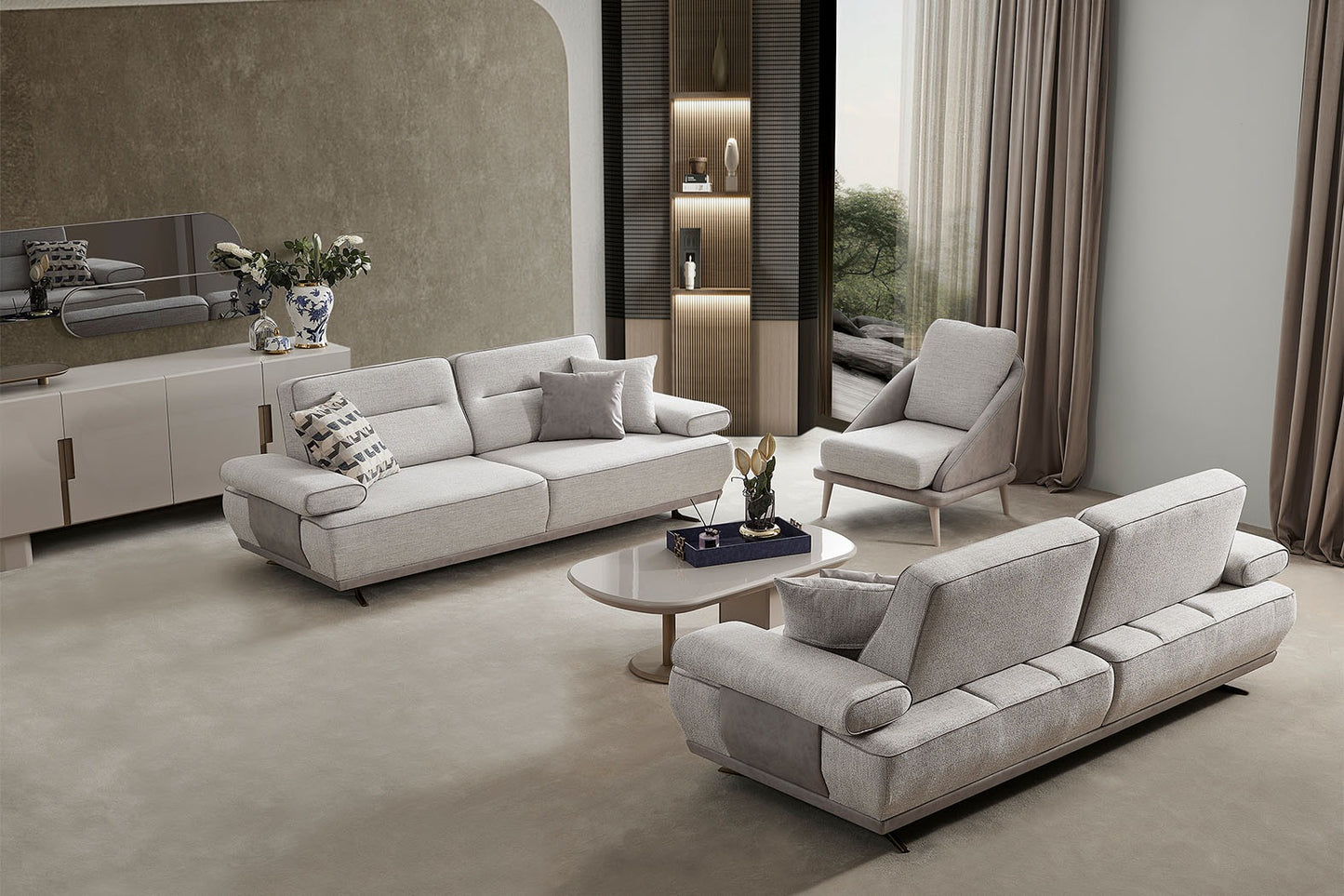 SUENO SOFA SET 3+3+1