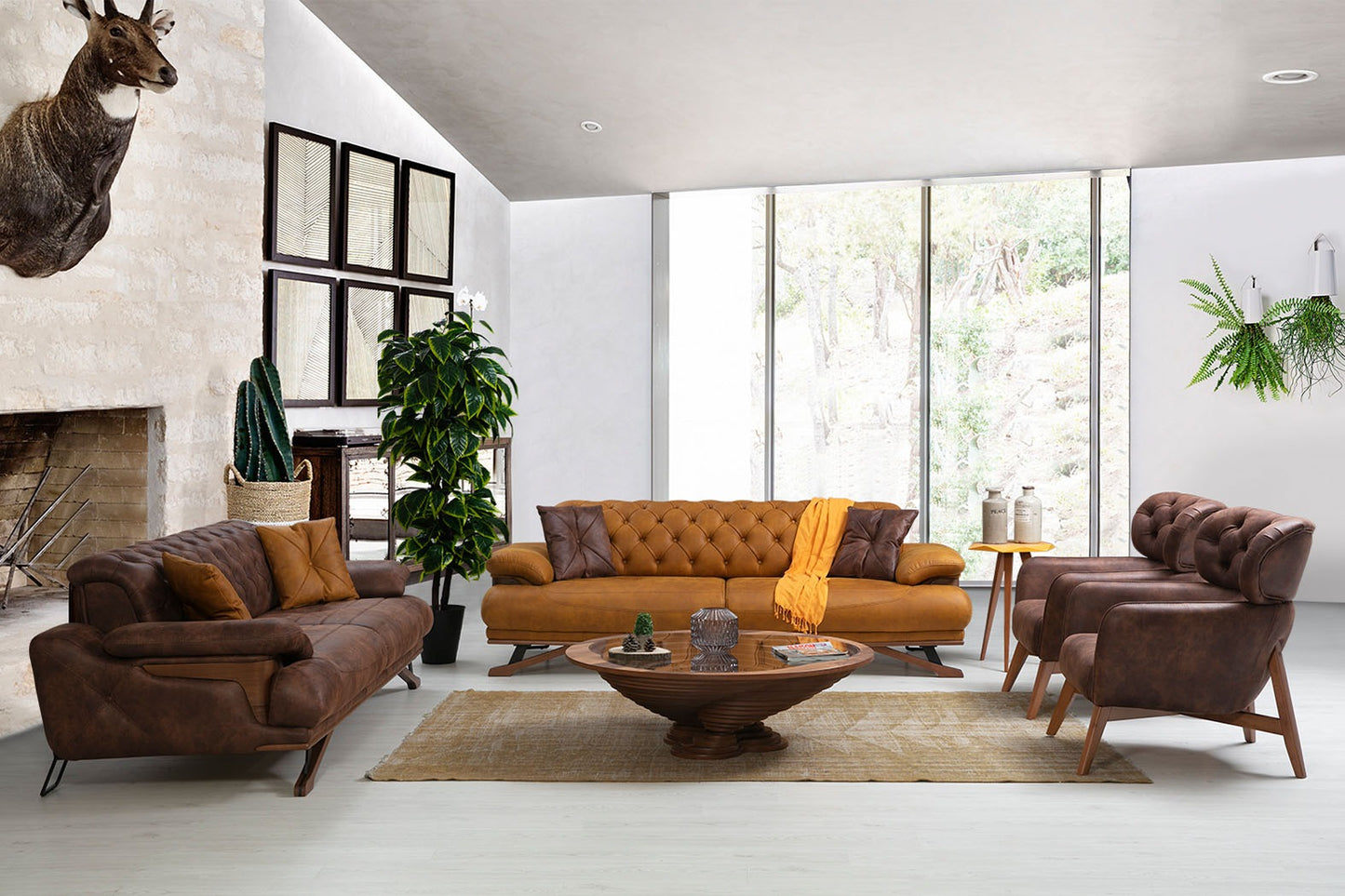 TESLA SOFA SET 3+3+1+1