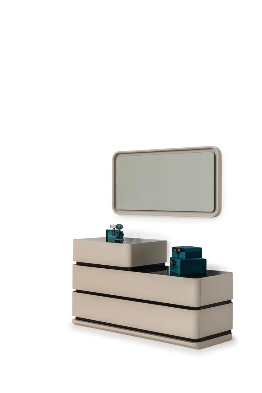 STULISH CONTEMPORARY BED WITH ELEGANT NIGHTSTAND