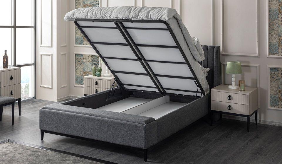 Stylish and Modern Bedroom Set with Wardrobe and Bed