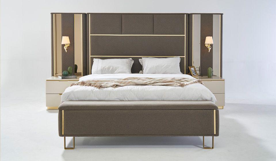 Luxurious and Elegant Bed Set with Nightstands