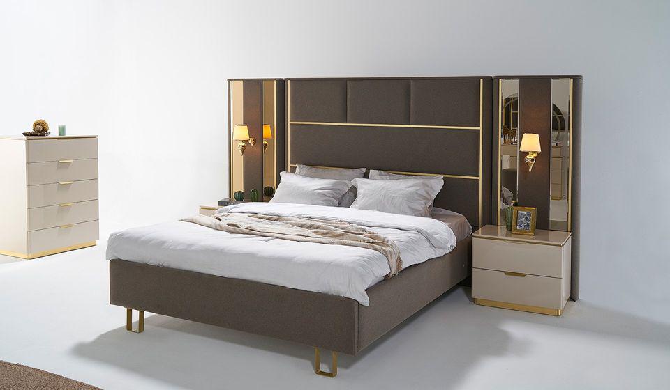 Luxurious and Elegant Bed Set with Nightstands