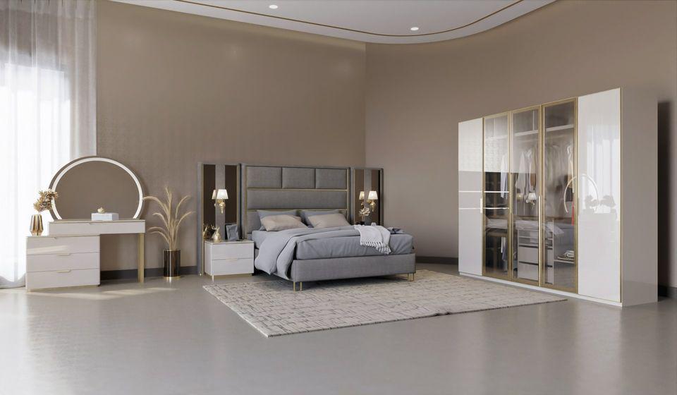 Luxurious and Elegant Bed Set with Nightstands