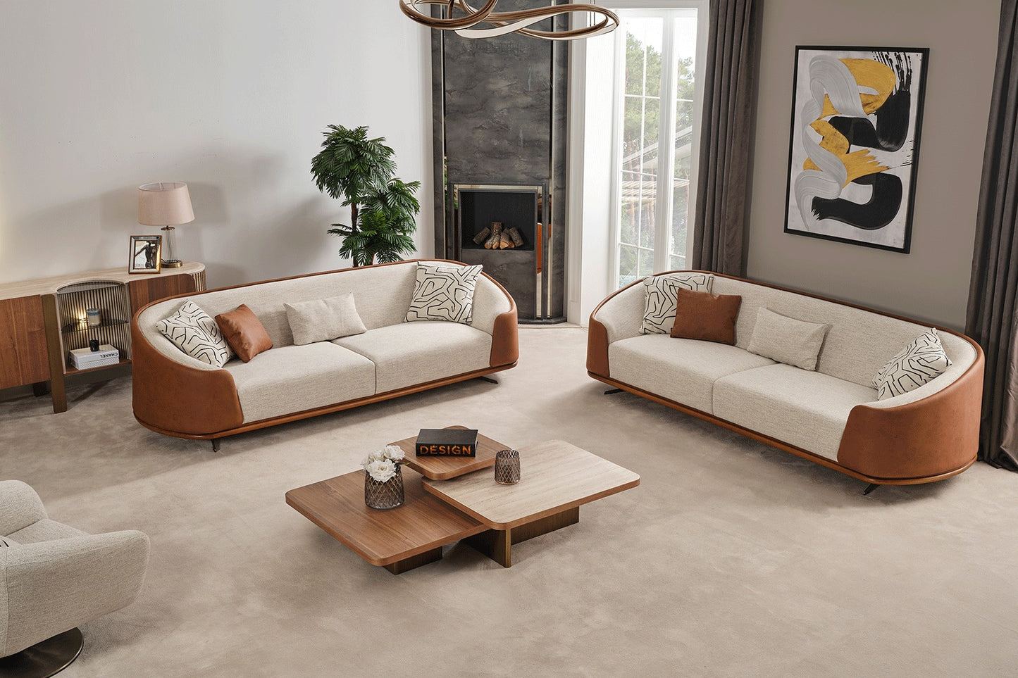 bronz sofa set 3+3+1