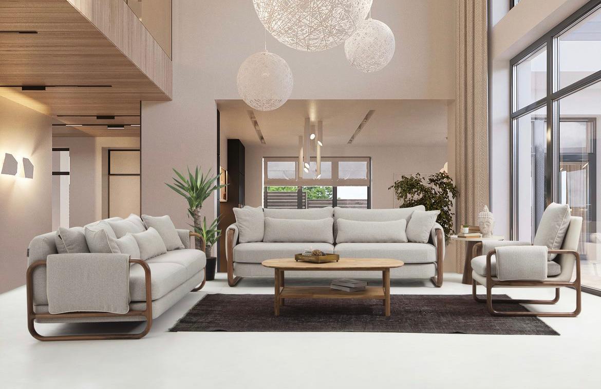 Stylish Modern Sofa Set with Coffee Table